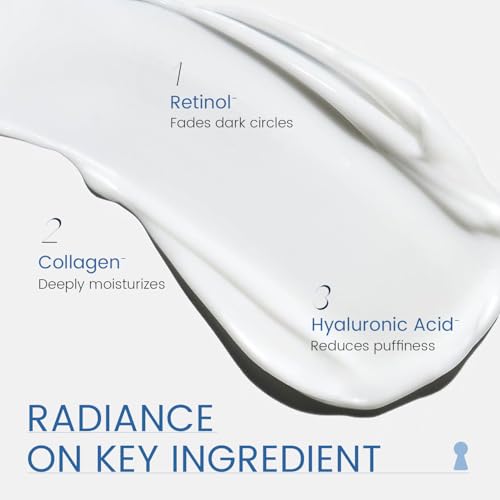 Retinol Eye Cream for Dark Circles: Anti-Wrinkle Under Eye Cream - Night Care Eye Cream Reduces Eye Bags 0.5 fl. oz - Image 5