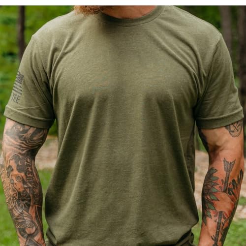 Yee Yee Apparel Essential T-Shirts for Men 3pk – Men’s T-Shirt Bundle with Crew Neck Plain Tees in Black, Grey, and Green (X-Large) - Image 2