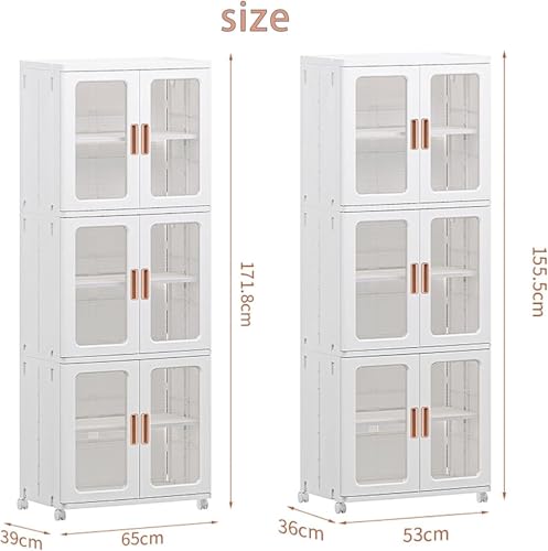 TAOTAOOPK 3 Tier Stackable Storage Bins With Lids Multipurpose Folding Box Wheels Plastic Organizers Organizer For Closet Bedroom(53) - Image 8