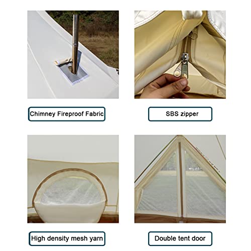 YXLUJYY 6/12 Person Camping Tent with Porch, Instant Tent, Large Family Cabin Tents with 2 Rooms, Double Layer Glamping Tent with Rainfly for Outdoor,Picnic,Camping - Image 3