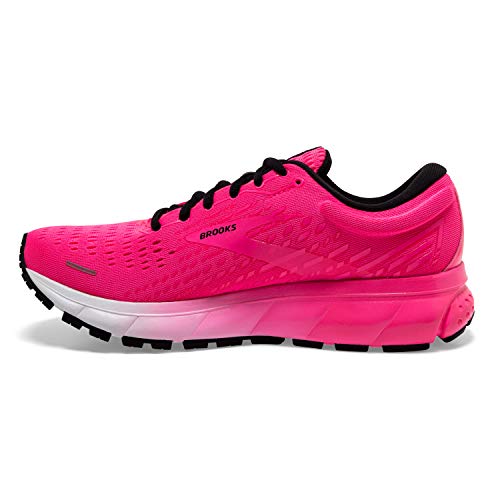 Brooks Women's Ghost 13 Running Shoe - Pink/Black/White - 8.5 Medium - Image 3