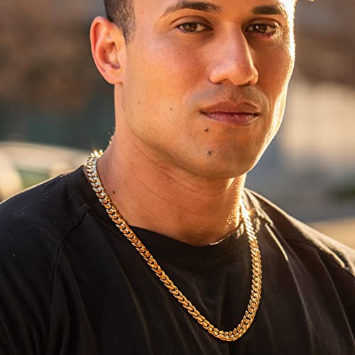 LIFETIME JEWELRY Cuban Link Chain Necklace 24k Gold Plated for Men and Women (6mm & 9.5mm) (30 inches, 9.5mm, Gold) - Image 9