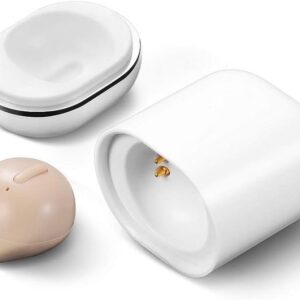 Invisible Earbuds Mini Single Earbuds Tiny Discreet Hidden Earphones for Work, Small Ear Canals in-Ear Wireless with Charging Case for Work