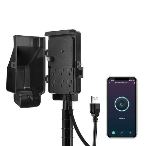 DEWENWILS WiFi Outdoor Outlet Timer, Smart Yard Stake Plug with 6 Outlets, Outdoor Extension Cord 25FT - Image 2