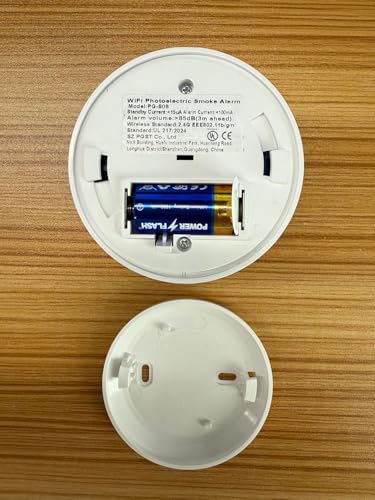 Smoke Detector 10-Year Battery Photoelectric Smoke Alarm 5-Pack, Fire Alarm 85dB Loud Alert, Easy No-Drill Install with Strong Adhesive Tape & Screws for Home Apartment RV Hotel Rental Dorm-5-Pack - Image 6