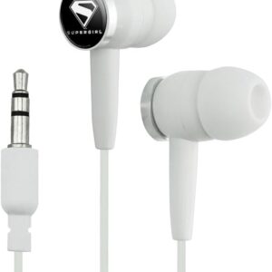 GRAPHICS & MORE Supergirl 2026 White Shield Novelty in-Ear Earbud Headphones – White