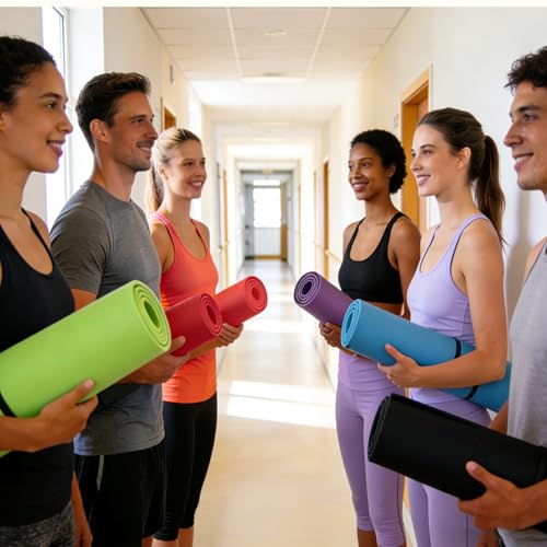 24 Pcs Yoga Mats Bulk 4 mm Thick 68" x 24" Non-Slip Exercise Workout Non Slip Fitness Pad for Women Kids Gym Home Yoga Pilates Anti-Tear Material and Easy to Clean - Image 7
