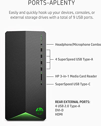 HP 2022 Pavilion Gaming Desktop TG01 Gaming Desktop, Intel Core i5-10400F Processor, NVIDIA GeForce RTX 3060, 9 Ports, HDMI, Wireless-AC, Bluetooth, Windows 11 Home (16GB RAM | 1TB SSD) - Image 3