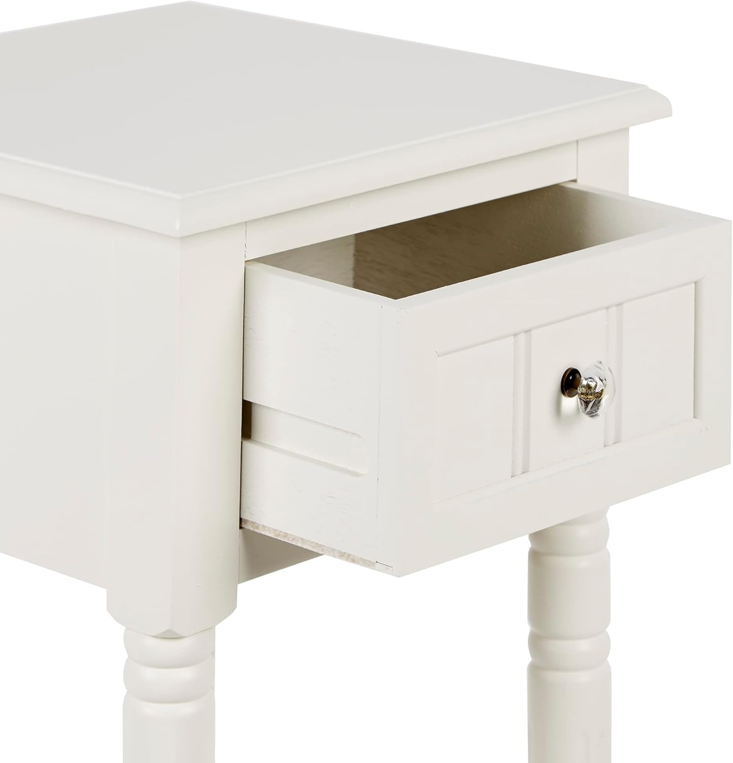 Decor Therapy Storage, Traditional Style, Small End Accent Table, Sturdy, Wood- Simplify Side Table for Living Room, Bedroom Entryway, 17.05 in x 13.23 in x 17.05 in, White - Image 7