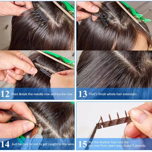 6D Hair Extension Machine Kit, Related Tools for 6D Seamless Hair Extension,5-Pin Hair Extension Gun for Salons, No-Trace Human Hair Extensions Connector - Image 6