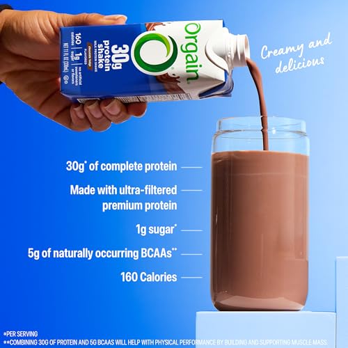 Orgain 30g High Protein Shake, Dairy Isolate Milk Protein, Chocolate Fudge, 5g BCAAs, 1g Sugar Per Serving, Meal Replacement, Ready to Drink, Keto Friendly, Gluten-Free 11 Fl Oz (Pack of 12) - Image 3