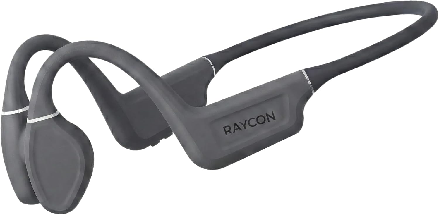 Raycon Bone Conduction Headphones Bluetooth - Open Ear Running Headphones, Sweat & Water-Resistant Earbuds with Mic for Sports & Workouts, 13hr Playtime (Gray) - Image 2