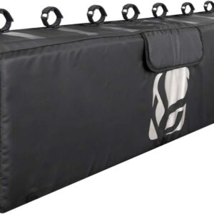 Demon Tailgate Pad for Mountain Bikes with Tool Pocket for Mechanic Tools/Tailgate Cover with Secure Bike Frame Straps