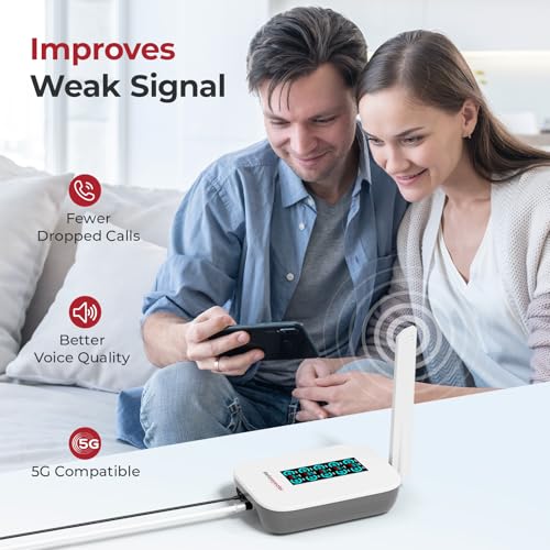 Cell Phone Booster for Home, Smart LCD Display, Cell Phone Signal Booster Up to 5,000 Sq.Ft, Boost 5G & 4G LTE for All U.S. Carriers -Verizon, AT&T, T-Mobile & More,FCC Approved - Image 6