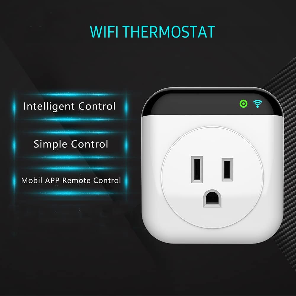 Programmable Smart WiFi Thermostat Plug Mini Temperature Controller 10A Plug-in Socket APP Control Voice Control Schedule Timer Electric Switch for Heating Cooling Appliances - Image 7