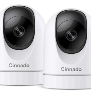 Cinnado 2K Home Security Cameras-2.4Ghz WiFi Indoor Camera with 360° Motion Detection for Pets/Nanny/Baby/Dog, 2 Way Audio, 24/7 SD Card Storage, Cloud Storage, Works with Alexa & Google Home, D1 4P