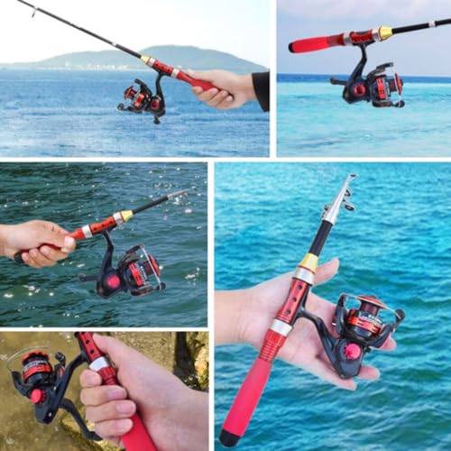 Portable Pocket Fishing Rod Set Telescopic and Reel Combo sea Pole Throwing Travel Gear () - Image 7