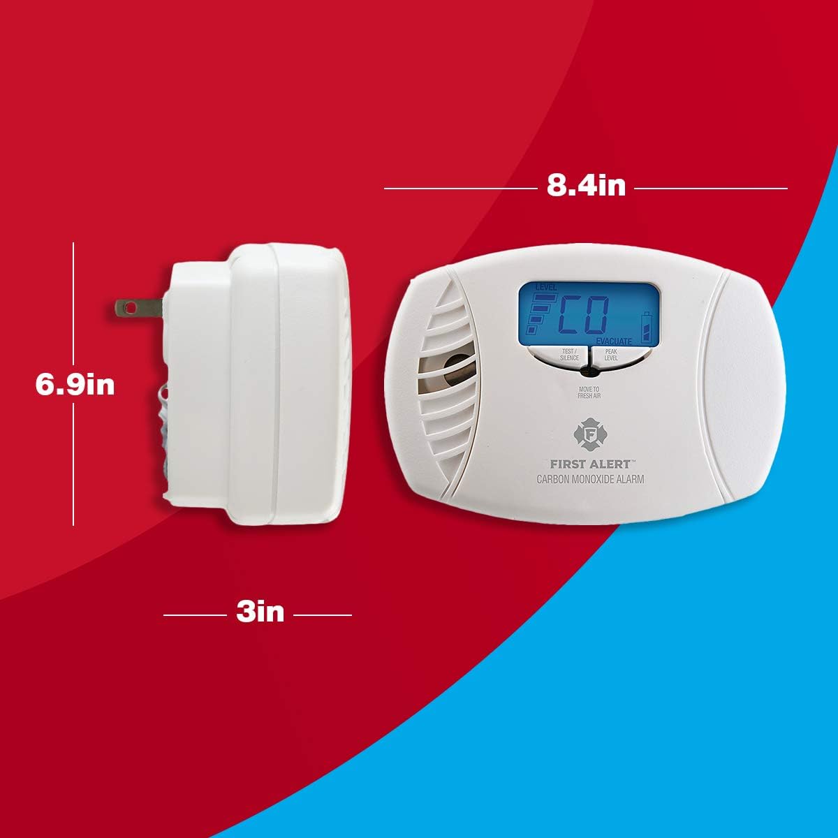 First Alert CO615 Dual-Power Plug-In Carbon Monoxide Detector with Battery Backup and Digital Display, White - Image 7