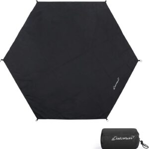 Clostnature Tent Footprint for Camping – Waterproof 10/12Ft Camping Tarp, Heavy Duty Hexagonal Ground Sheet, Lightweight Tent Mat for Gazebo, Bubble Tent, Outdoor Floor Mat for Hiking, Backpacking