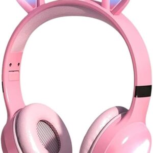 Glow Headphones | Bunny Ear BIIuetuoth Headset with Mic & TF Slot | Wirreless Over-Ear LED New 2026 High for Reliable Electronic Component, Precision, Stable Performance