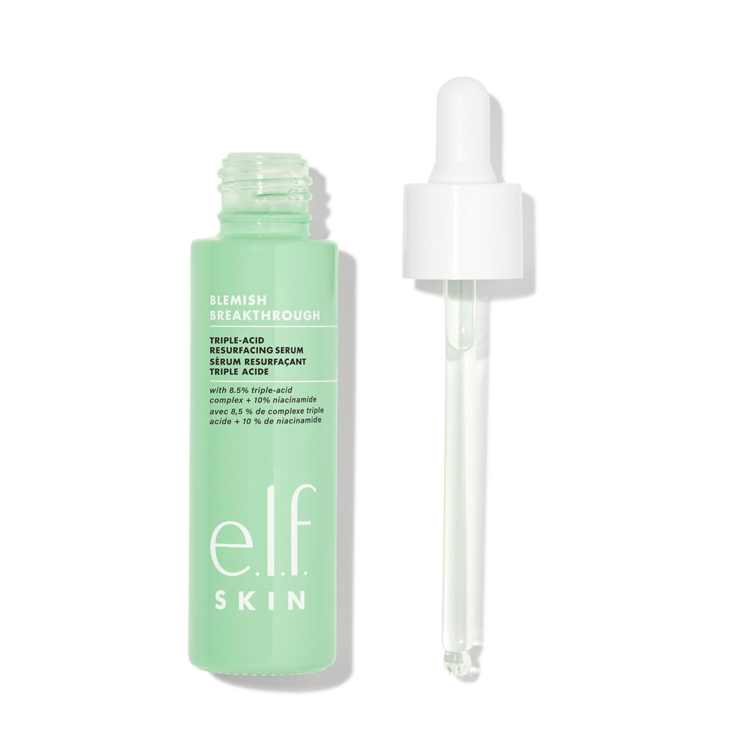 e.l.f. SKIN Blemish Breakthrough Triple-Acid Resurfacing Serum, Hydrating Night Serum For Fighting Blemishes, Helps Improve Skin Tone & Texture - Image 3