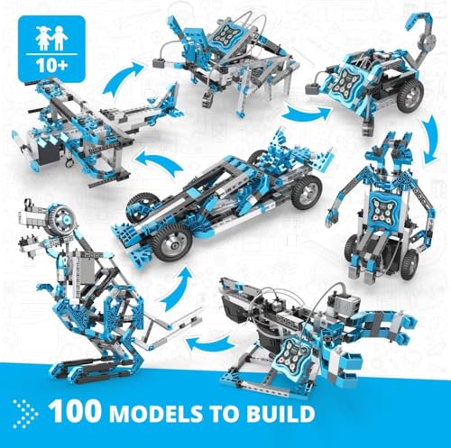 Engino Maker Pro Robotized 100 Models Set, Building Toys for Kids 10+, Discovering STEM Robotics, Engineering Kit, Coding STEM Project, Gift for Boys & Girls - Image 3