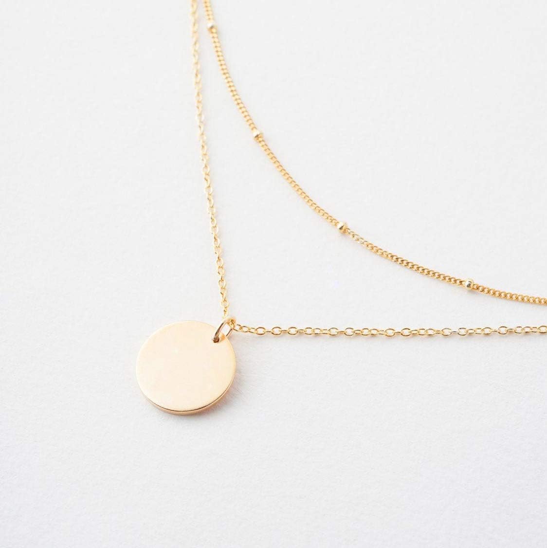 MEVECCO Layered Heart Necklace Pendant Handmade 18k Gold Plated Dainty Gold Choker Arrow Bar Layering Long Necklace for Women - Image 4