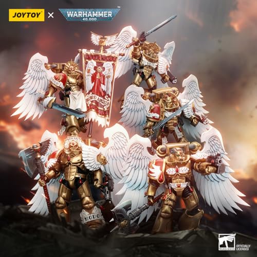 JOYTOY 1/18 Action Figure Warhammer 40,000 Blood Angels Sanguinary Guard Set of 5 Figures 4.8inch Collectible Figurine Gifts,Toys for Kids 15+ and Adults - Image 2