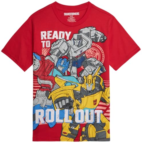 TRANSFORMERS Boys T-Shirt - 2 Pack Optimus Prime Bumble Bee Autobot Graphic Tee - Short Sleeve Shirt for Toddler/Boys (3T-16), Size 5-6, Transformers Black/Red - Image 6