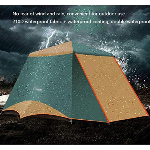 3-6 Persons Double Layer 2 Hall 1 Rooms Large Outdoor Family Party Tents Big Space Waterproof Anti-UV Camping Tent (Color : Brown) - Image 3