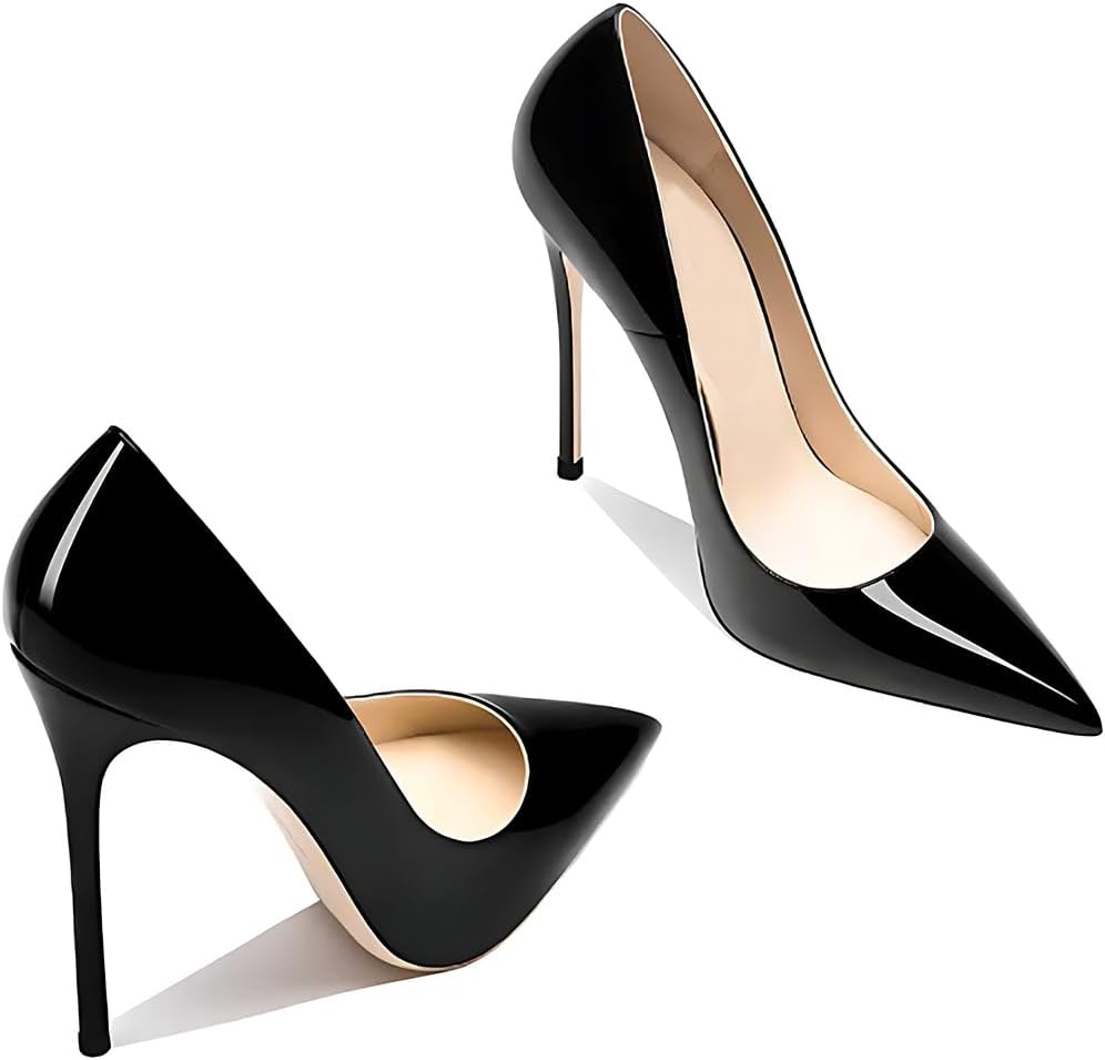Women's Pointed Toe Shallow Stiletto Heels 4.7 Inch Pumps Wedding Party Banquet Shoes - Image 7