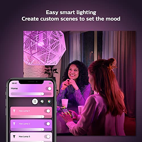 Philips Hue Smart 60W A19 LED Bulb - White and Color Ambiance Color-Changing Light - 2 Pack - 800LM & PlayStation DualSense Edge Wireless Controller - Image 3