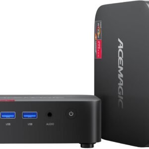 ACEMAGICIAN Kron Mini K1 Mini PC, Ryzen 7 7730U, 32GB DDR4 1TB SSD Mini Computers, Small Light Gaming PC 4K@60Hz Triple Display, Mini Desktop WiFi6 | Bluetooth 5.2 | Dual Channel | Auto Power On