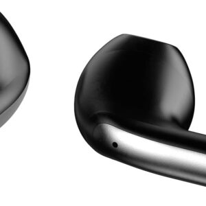 Bluetooth Earbuds Wireless Headphones, 60H Deep Bass Ear Buds with 4 Noise Cancelling Microphone, IP5 Waterproof Earphones for iPhone Android (Black)