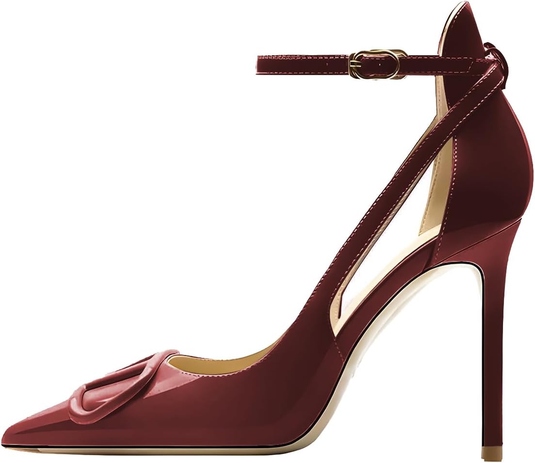 Women's Pointed-Toe Bag-Toe Strappy High-Heeled Shoes Sexy Stiletto Pumps - Image 2