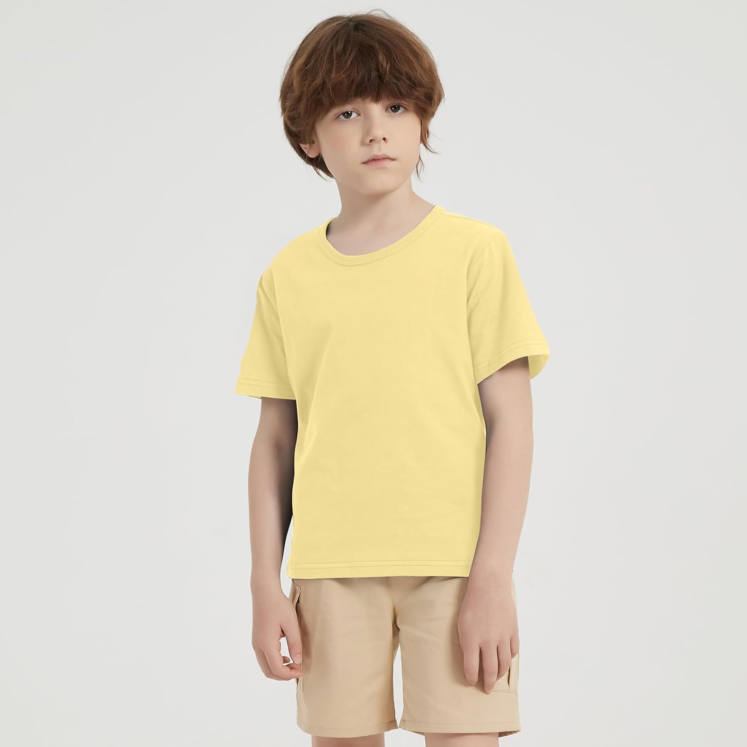 5 Pack Kids T-Shirt Cotton Short Sleeve Tee Shirts for Unisex Boys and Girls Toddler Summer Crew Neck Tops - Image 5