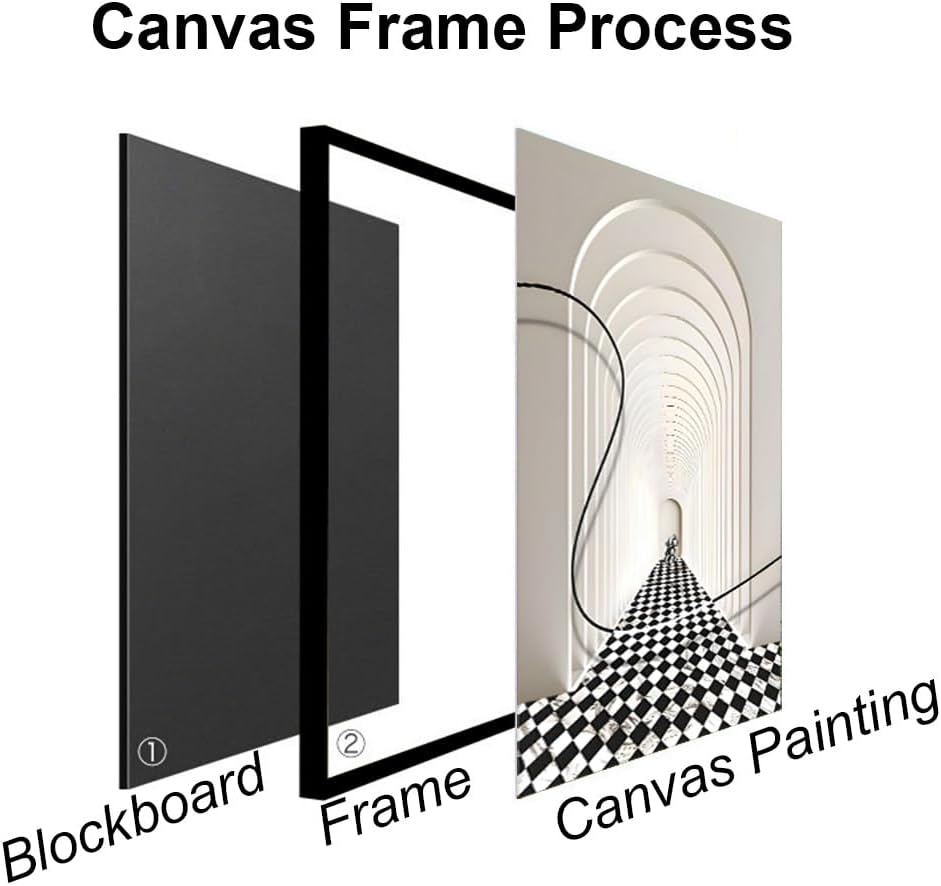 ARTFEB Beige and Black Large Framed Canvas Wall Art Set, Modern Wall Decor, Abstract Black and White Wall Painting, Neutral Nature Art Print for Living Room, Bedroom, Office - Image 4