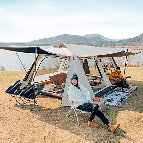 QZQHNYJ 2-Layer Camping Tent with Removable Waterproof Rain Fly Ventilated Cabin Tent with Carrying Bag for Outdoor,Picnic,Camping,Family,Friends Gathering (W - Image 2