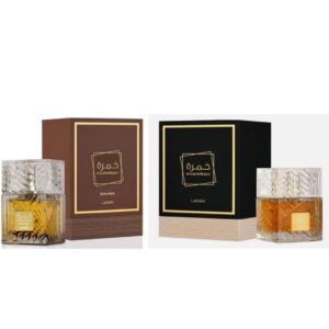 Lattafa Khamrah & Khamrah Qahwa Eau De Parfum Unisex 3.4 Fl Oz | Long-Lasting Arabic Perfume for Men & Women | Luxury Fragrance Gift Set | Spicy, Sweet & Woody Scent