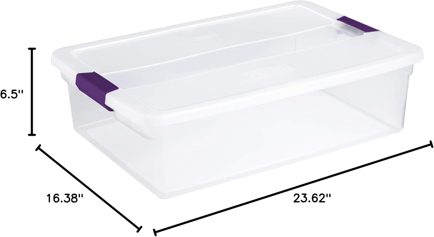 STERILITE 17551706 32-Quart Clear View Latch Box (Pack of 1) - Image 4