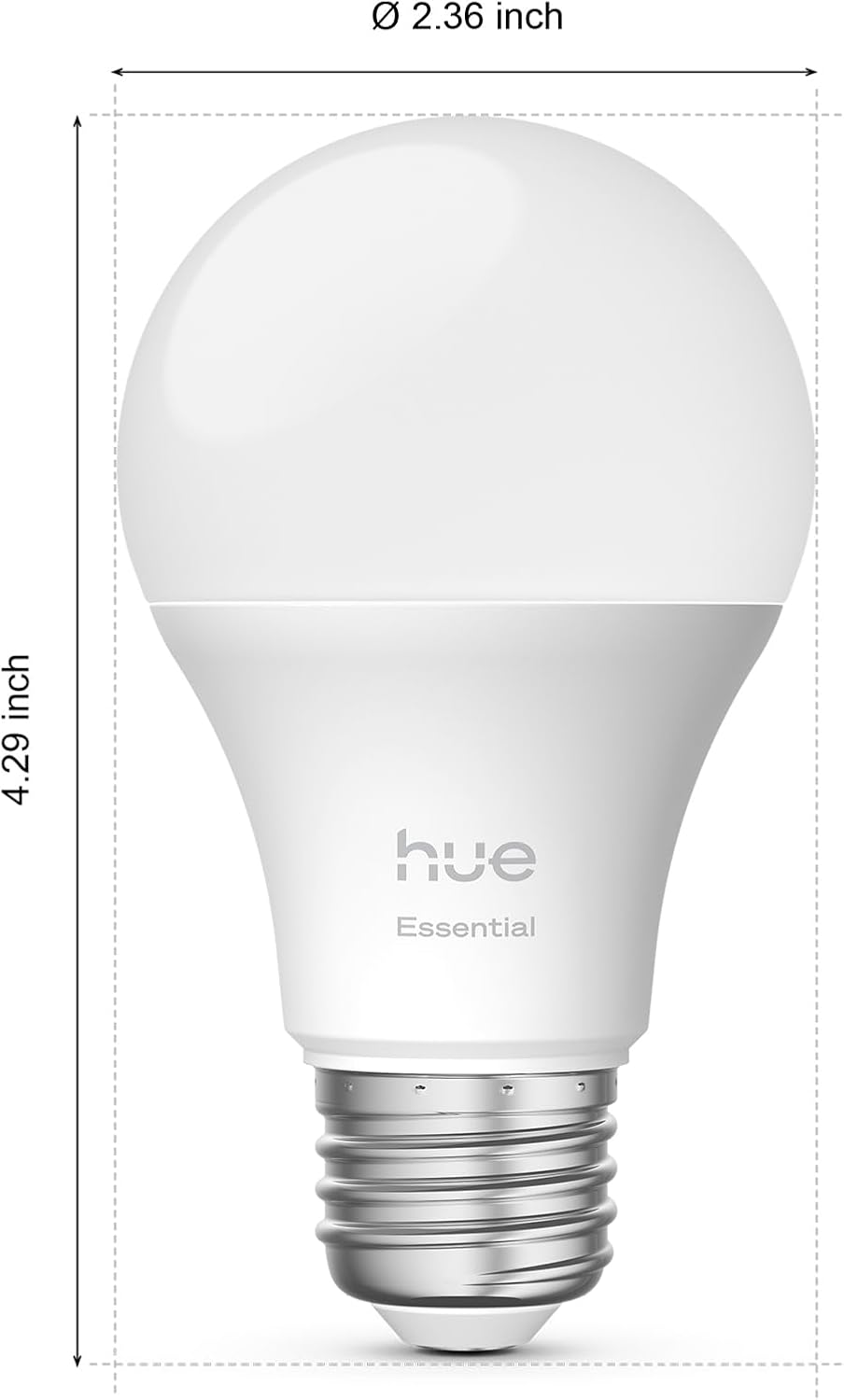 Philips Hue Essential Smart LED A19 Bulb, White and Color Ambiance, E26 Base, 8.8W, 2200K-6500K, 800 Lumens, Dimmable, Works with Alexa, Google, and Apple Home, 4-Pack - Image 9