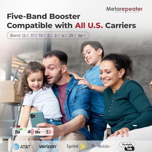 Cell Phone Booster for Home, Smart LCD Display, Cell Phone Signal Booster Up to 5,000 Sq.Ft, Boost 5G & 4G LTE for All U.S. Carriers -Verizon, AT&T, T-Mobile & More,FCC Approved - Image 2