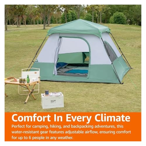 Instant Camping Tent with Rainfly, Weather-Resistant, Quick Setup(10 Person) - Image 7