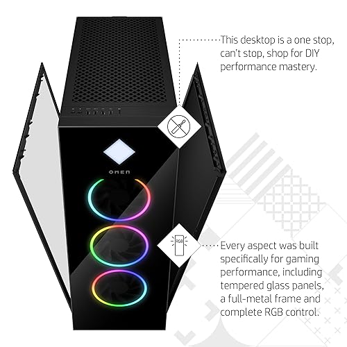 HP OMEN 45L Gaming Desktop, AMD Ryzen 9 5900X, 32 GB RAM, 1 TB Solid State Drive, NVIDIA GeForce RTX 3080 Ti Graphics, Windows 11 Home, GT22-0182 (2023) - Image 4