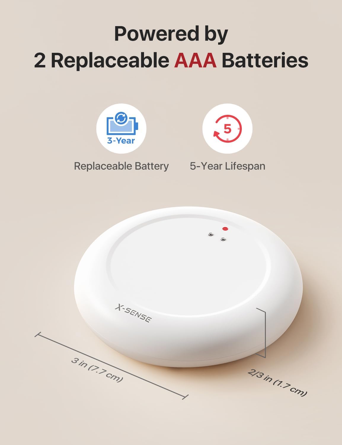 X-Sense Wi-Fi Water Leak Detector Kit, Smart Water Sensor Alarm with App Alerts and Ultra-Slim Design, Water Alarm Leak Detector for Basements, 4 Water Sensors and 1 Base Station, Model SWS0A41 - Image 2