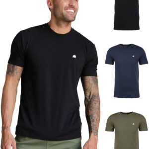 INTO THE AM Men’s T-Shirts Soft Cotton Blend Crew Neck Tee S – 4XL Athletic Fit Plain & Logo Basic T-Shirt for Men