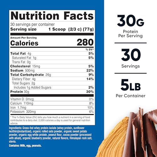 Nutricost Meal Replacement Shake Powder (Chocolate Peanut Butter) 5 LBS - 30g of Protein with Fiber, GMO-Free, Gluten-Free, 30 Servings - Image 2