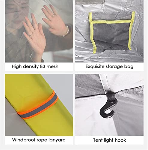 Waterproof Tent for Camping 4 Person Family Pop Up 2 Mesh Windows for Ventilation Pop Up Tents - Image 6