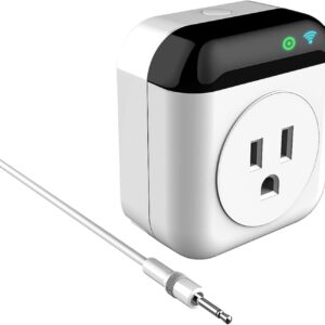 Programmable Smart WiFi Thermostat Plug Mini Temperature Controller 10A Plug-in Socket APP Control Voice Control Schedule Timer Electric Switch for Heating Cooling Appliances