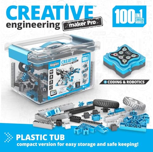 Engino Maker Pro Robotized 100 Models Set, Building Toys for Kids 10+, Discovering STEM Robotics, Engineering Kit, Coding STEM Project, Gift for Boys & Girls - Image 2